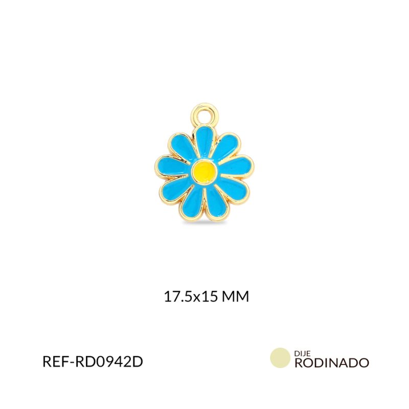 Dije rodinado margarita 19x16mm x und