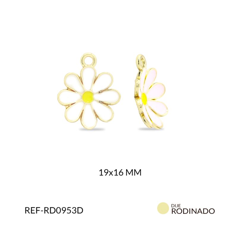 Dije rodinado margarita 19x16mm x und