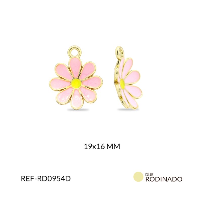 Dije rodinado margarita 19x16mm x und