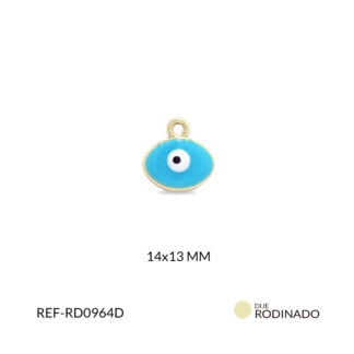 Dije rodinado ojo 14x13mm x und