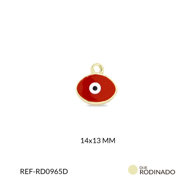 Dije rodinado ojo 14x13mm x und