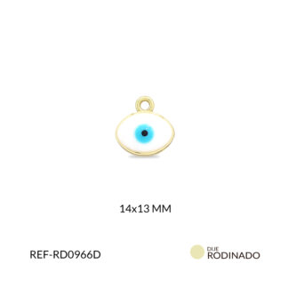 Dije rodinado ojo 14x13mm x und