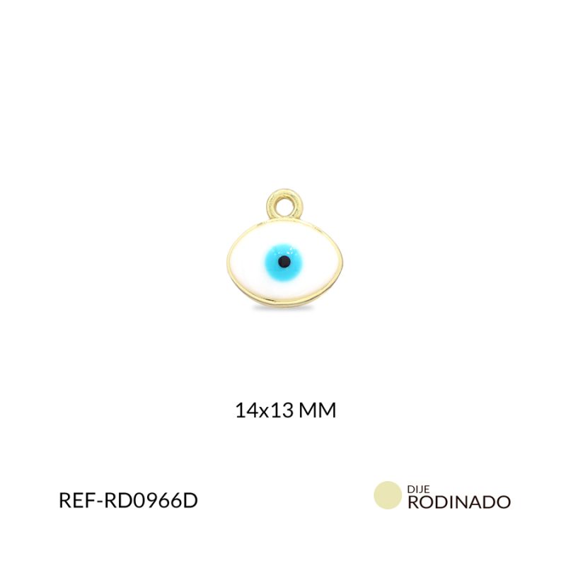 Dije rodinado ojo 14x13mm x und