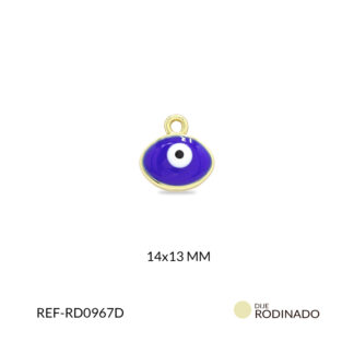 Dije rodinado ojo 14x13mm x und