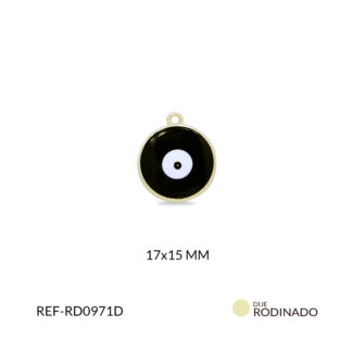 Dije rodinado ojo 17x15mm x und