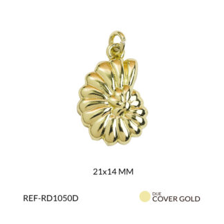 Dije cover gold caracol Ammonite dorado 21x14mm