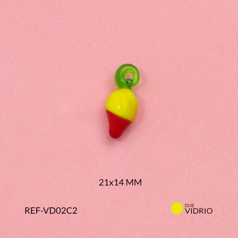 Dije de vidrio mango 30x15mm