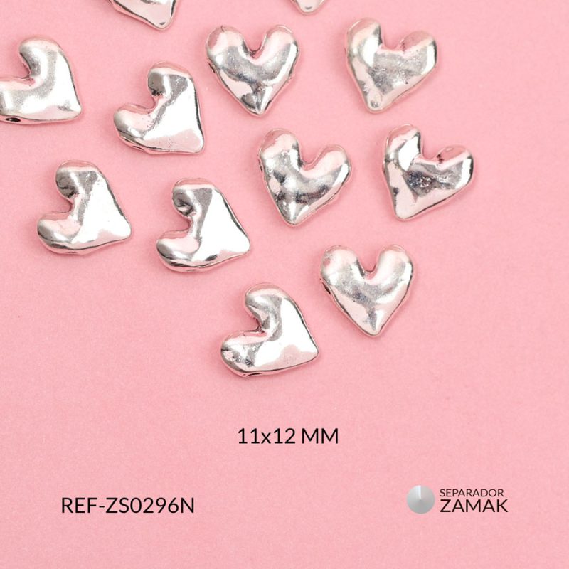 Separador zamak corazón irregular 11x12mm