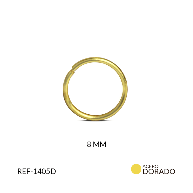 Argolla acero 8mm x 12und