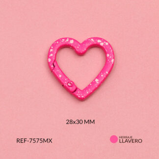 Herraje para llavero fucsia 28x30mm x und