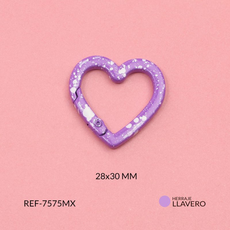 Herraje para llavero morado 28x30mm x und