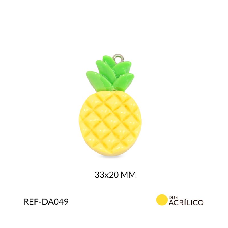 Dije acrílico piña 33x20mm x und