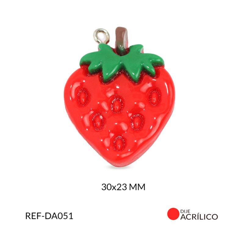 Dije acrílico fresa 30x23mm x und