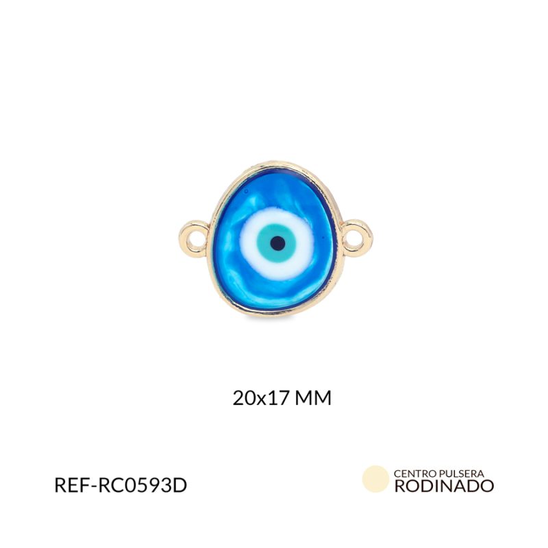 Centro pulsera rodinado ojo turco x und