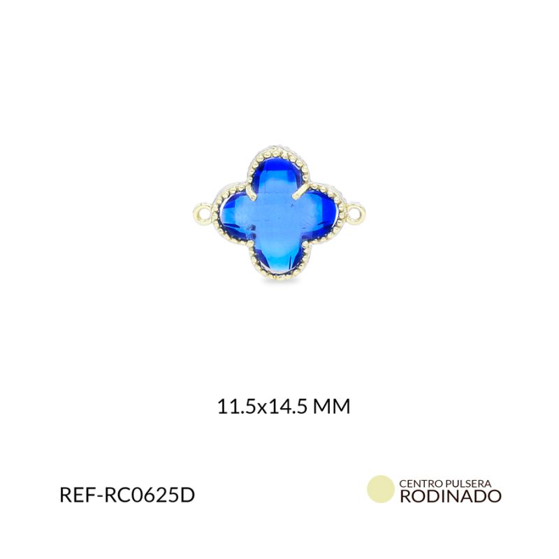 Centro pulsera rodinado trebol x und