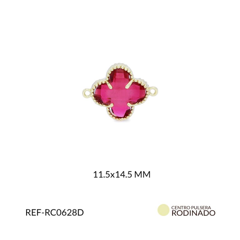 Centro pulsera rodinado trebol x und