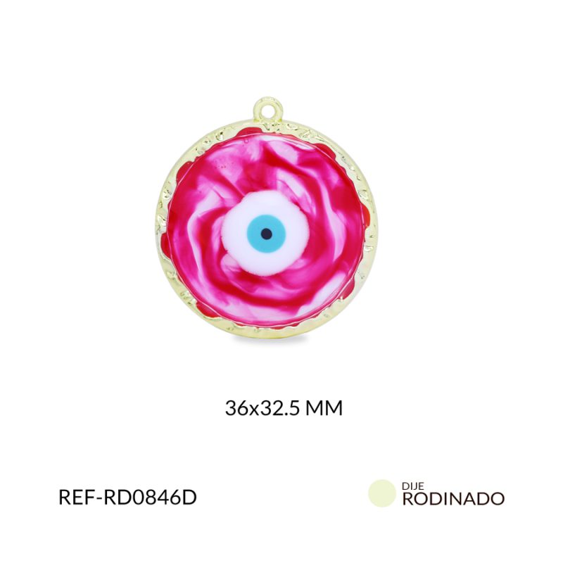 Dije rodinado ojo 36x32.5mm x und