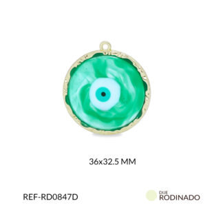 Dije rodinado ojo 36x32.5mm x und