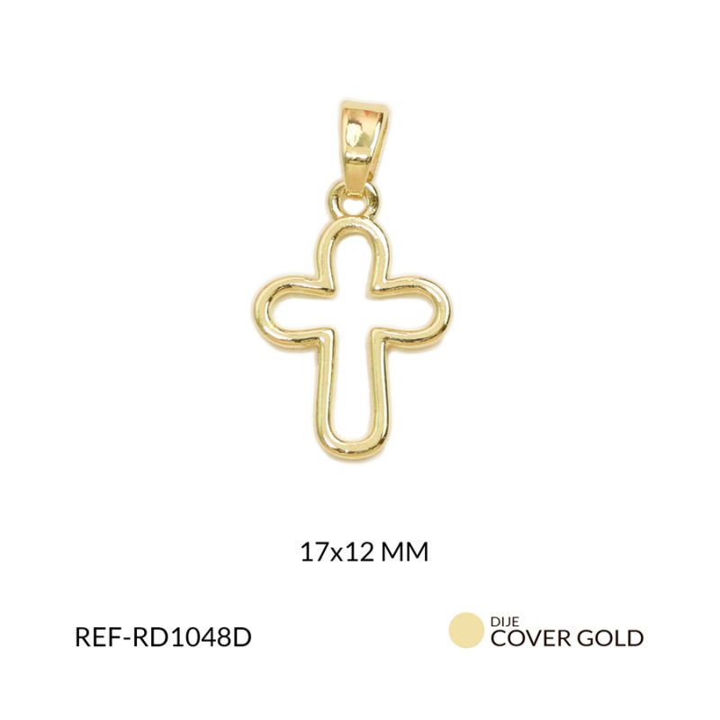Dije covergold cruz 17x12mm x und