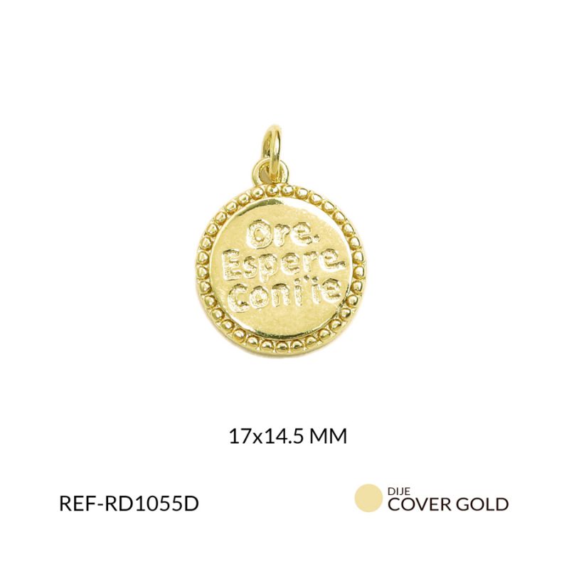 Dije covergold mensaje religioso 17x14.5mm x und