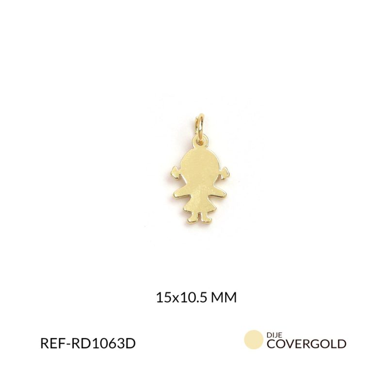 Dije covergold niña 15x10.5mm x und
