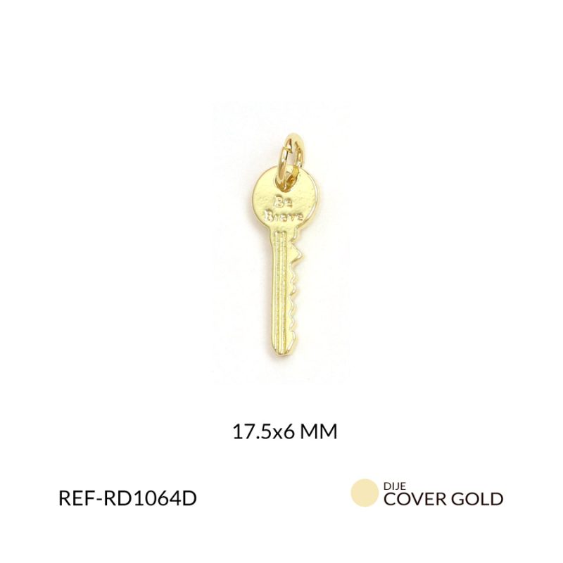 Dije Covergold Llave Se Valiente 17.5x8mm xUnd