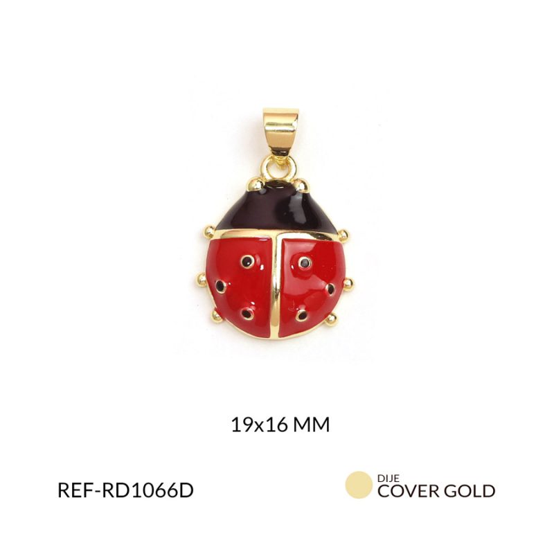 Dije covergold mariquita 19x16mm x und