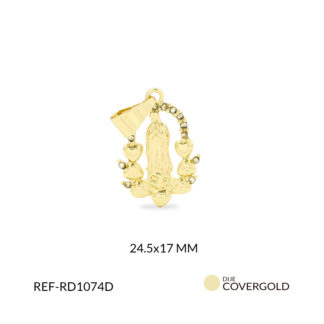 Dije rodinado virgen 24.5x17mm x und