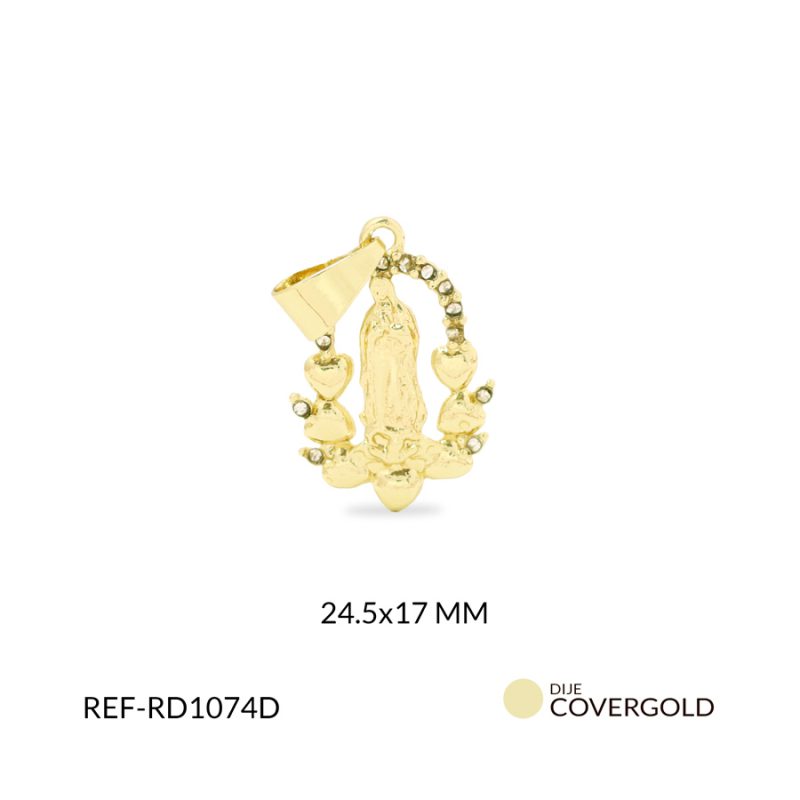 Dije rodinado virgen 24.5x17mm x und