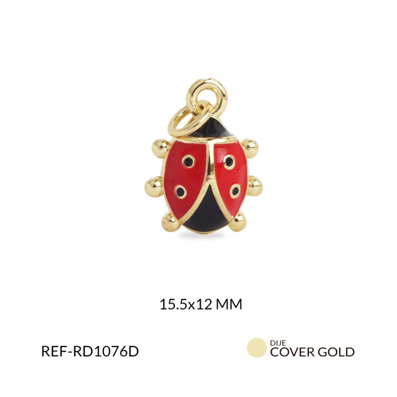 Dije covergold mariquita 15.5x12mm x und