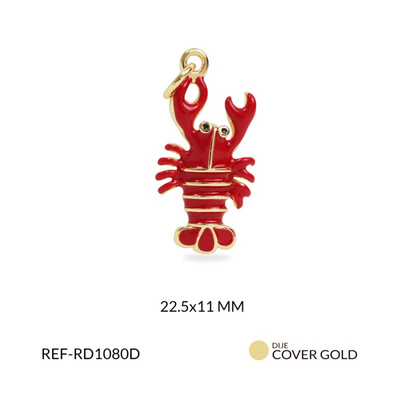 Dije covergold langosta 22.5x11mm x und