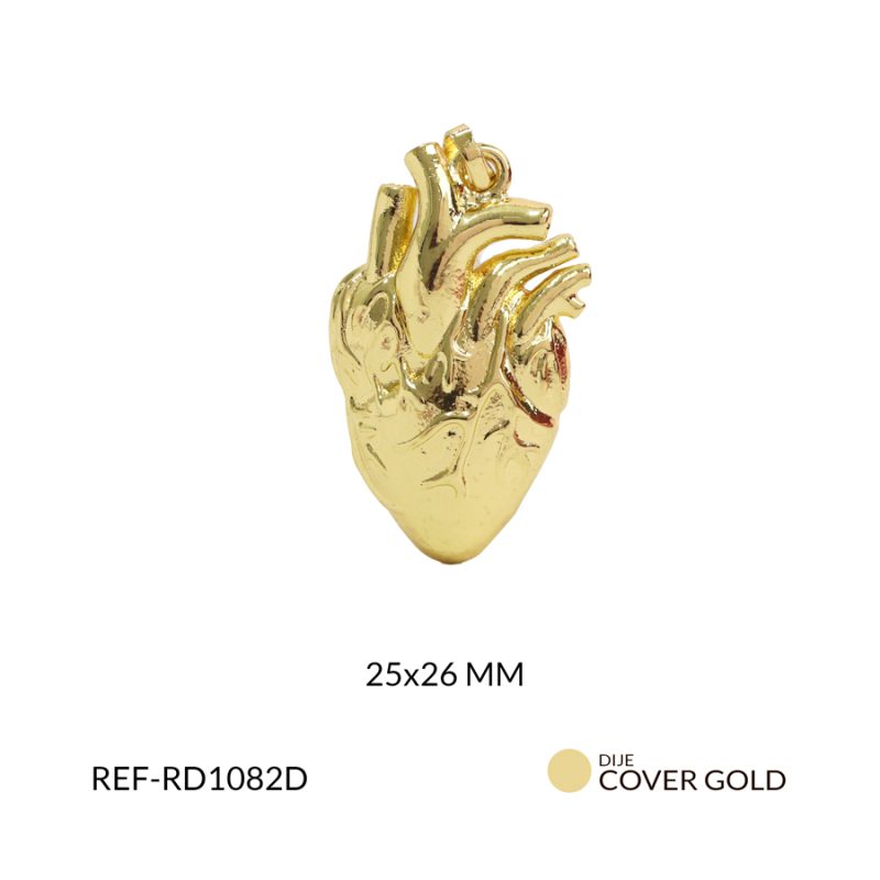 Dije covergold corazón 25x26mm x und