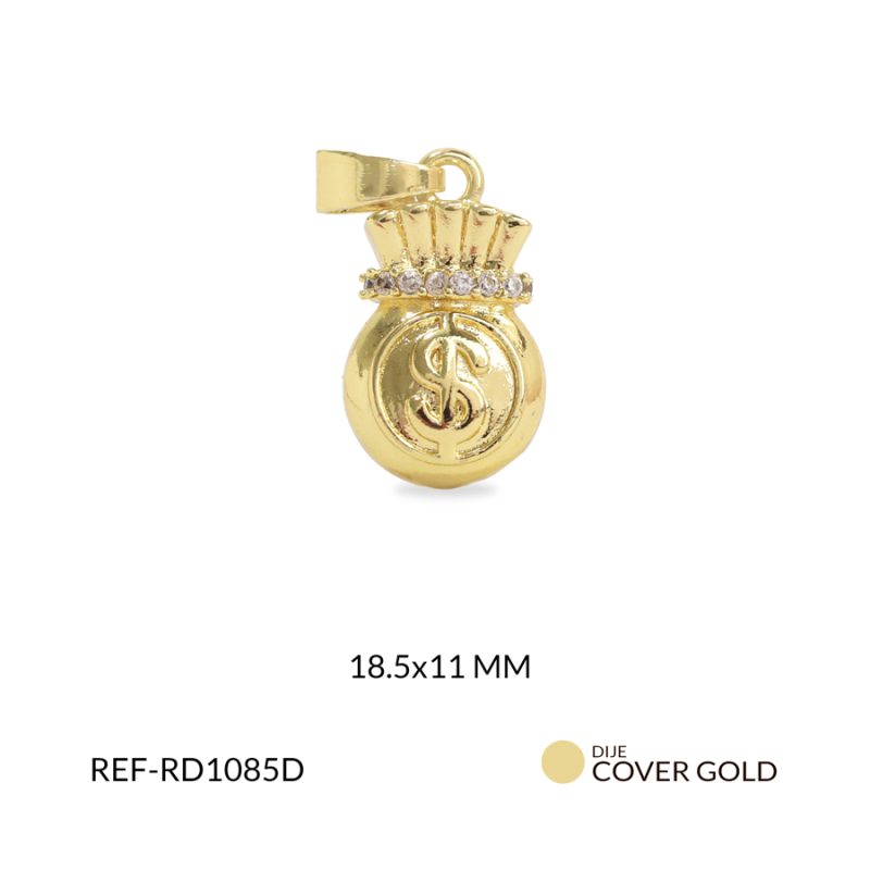 Dije covergold bolsa de dinero 18.5x11mm x und