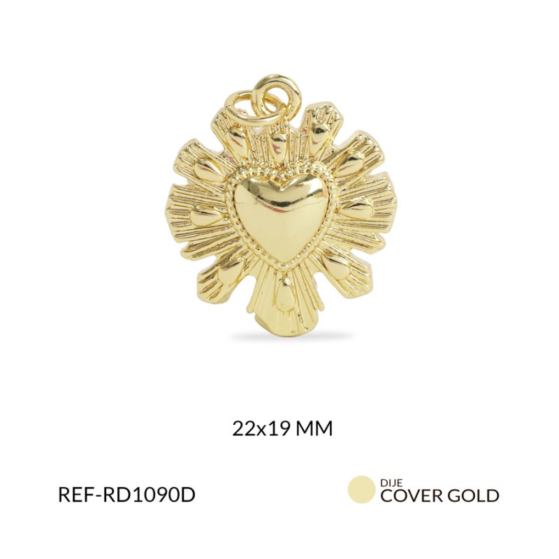 Dije covergold corazón 22x19mm x und
