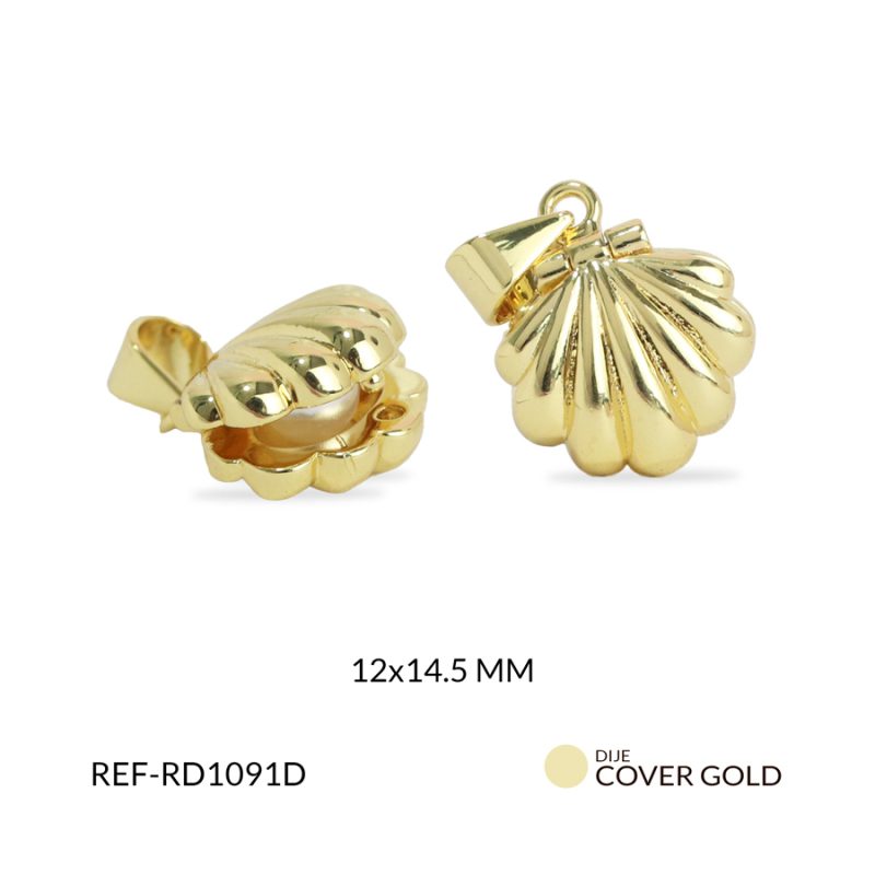 Dije covergold concha 12x14.5mm x und