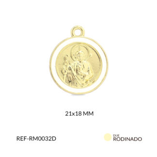 Medalla rodinada san judas tadeo 21x18mm x und