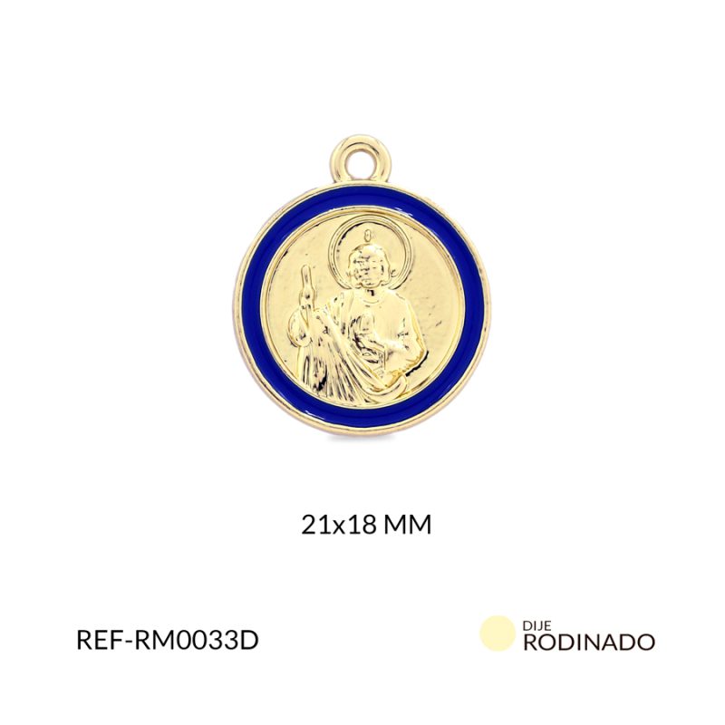 Medalla rodinada san judas tadeo 21x18mm x und