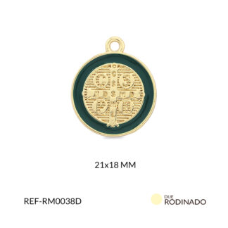 Medalla rodinada escudo san benito verde x und