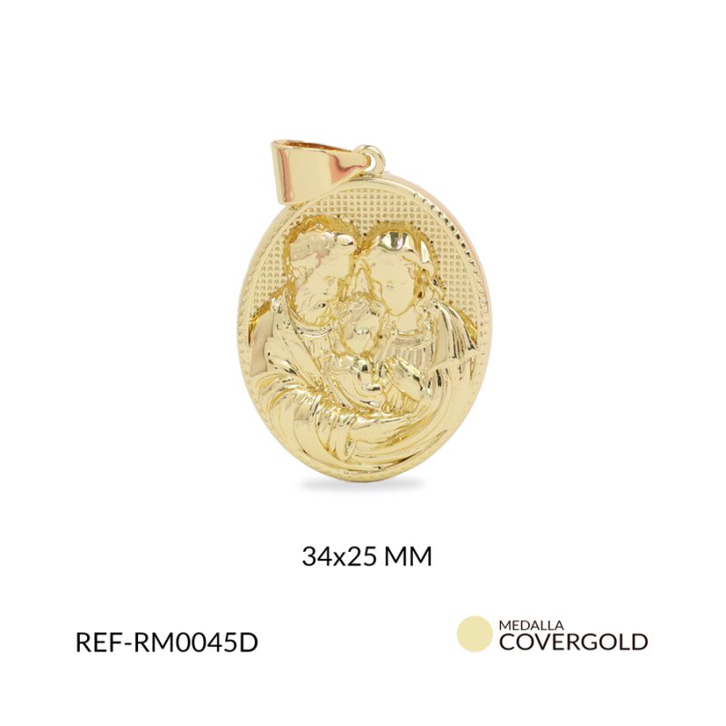 Medalla covergold sagrada familia 34x25mm x und