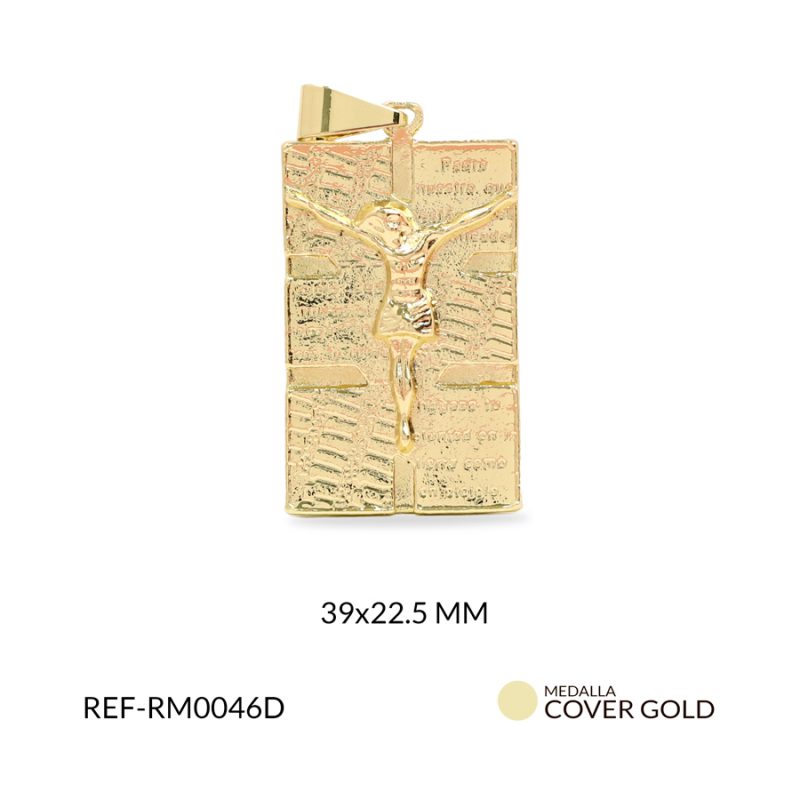 Medalla covergold cristo 39x22.5mm x und