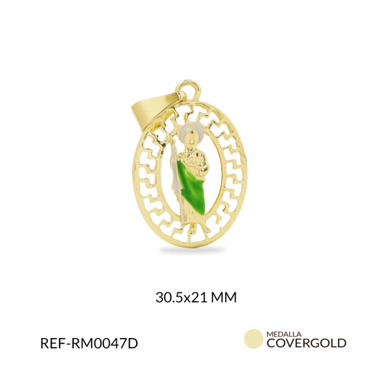 Medalla covergold san judas tadeo 30.5x21mm x und