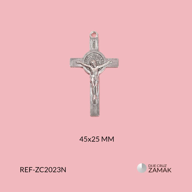 Cruz zamak cristo 45x25mm x 6und