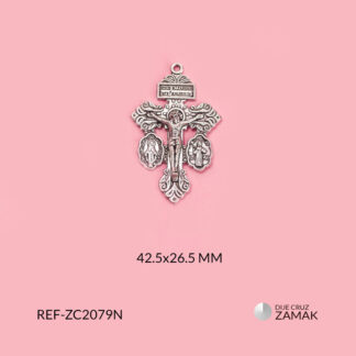 Cruz zamak del perdón 42.5x26.5mm x 3und