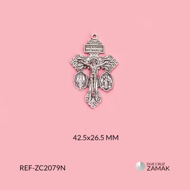 Cruz zamak del perdón 42.5x26.5mm x 3und