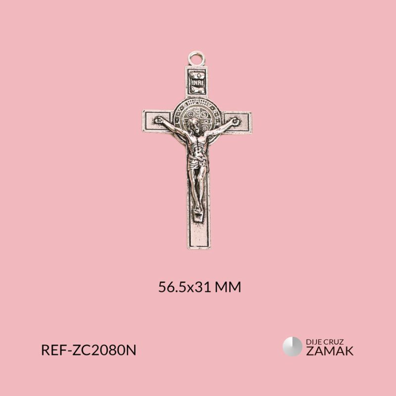 Cruz zamak cristo 56.5x31mm x 3und