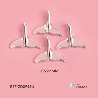Dije zamak cola de sirena 19x22mm x 12und