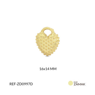 Dije zamak corazon relieve puntos 196x14mm x und