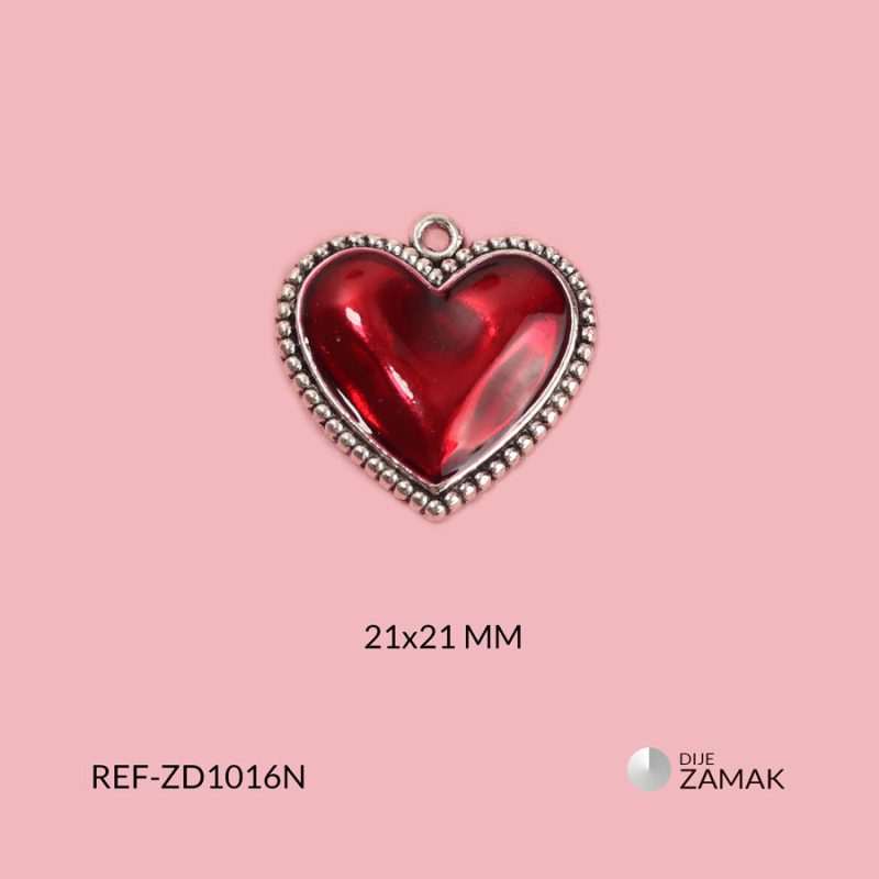 Dije zamak corazón 21x21mm x und