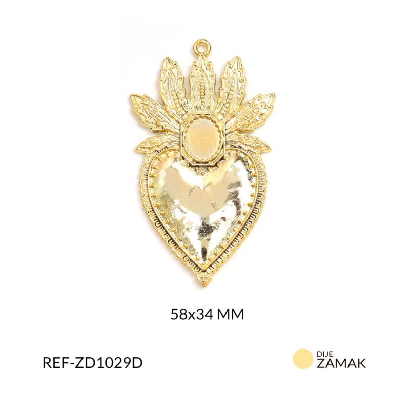 Dije zamak corazón 58x34mm x und