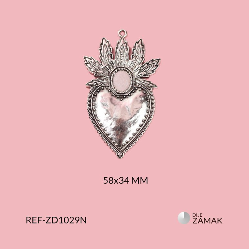 Dije zamak corazón 58x34mm x und